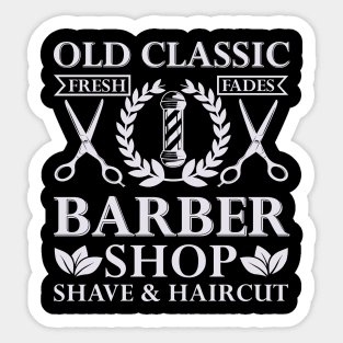 Barber Design Old Classic Fresh 68 Sticker